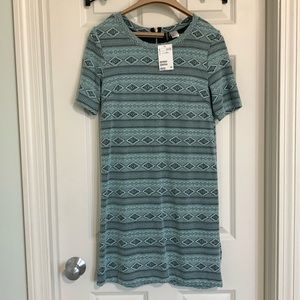 Teal and black dress